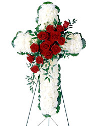 Floral Cross Easel
